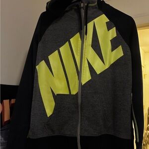 Nike Therma-Fit Black and Gray Zip-Up Hoodie